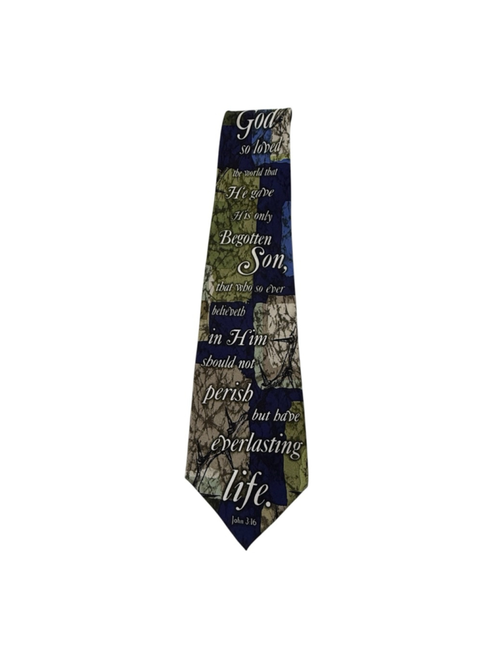 John 3:16 Christian Tie Eagle Neckwear Silk Scripture Religious Faith Necktie